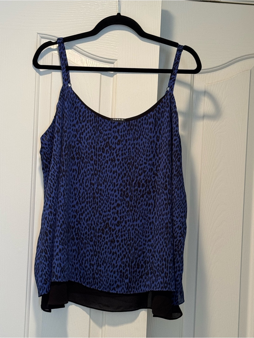TORRID  Blue Leopard Print Double-Layer Camisole